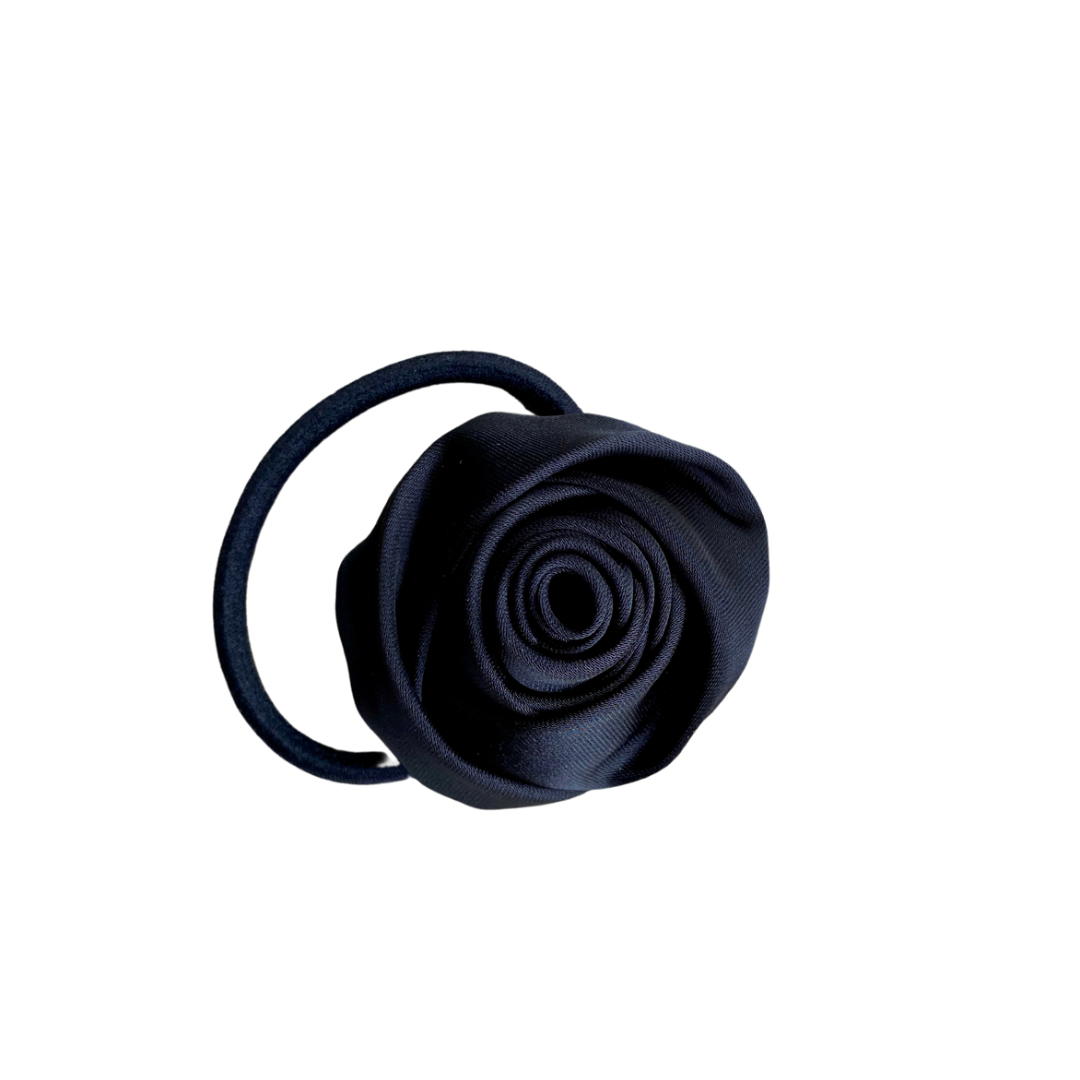 Haargummi mit Satinrose