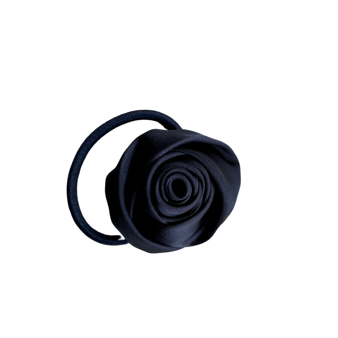 Haargummi mit Satinrose
