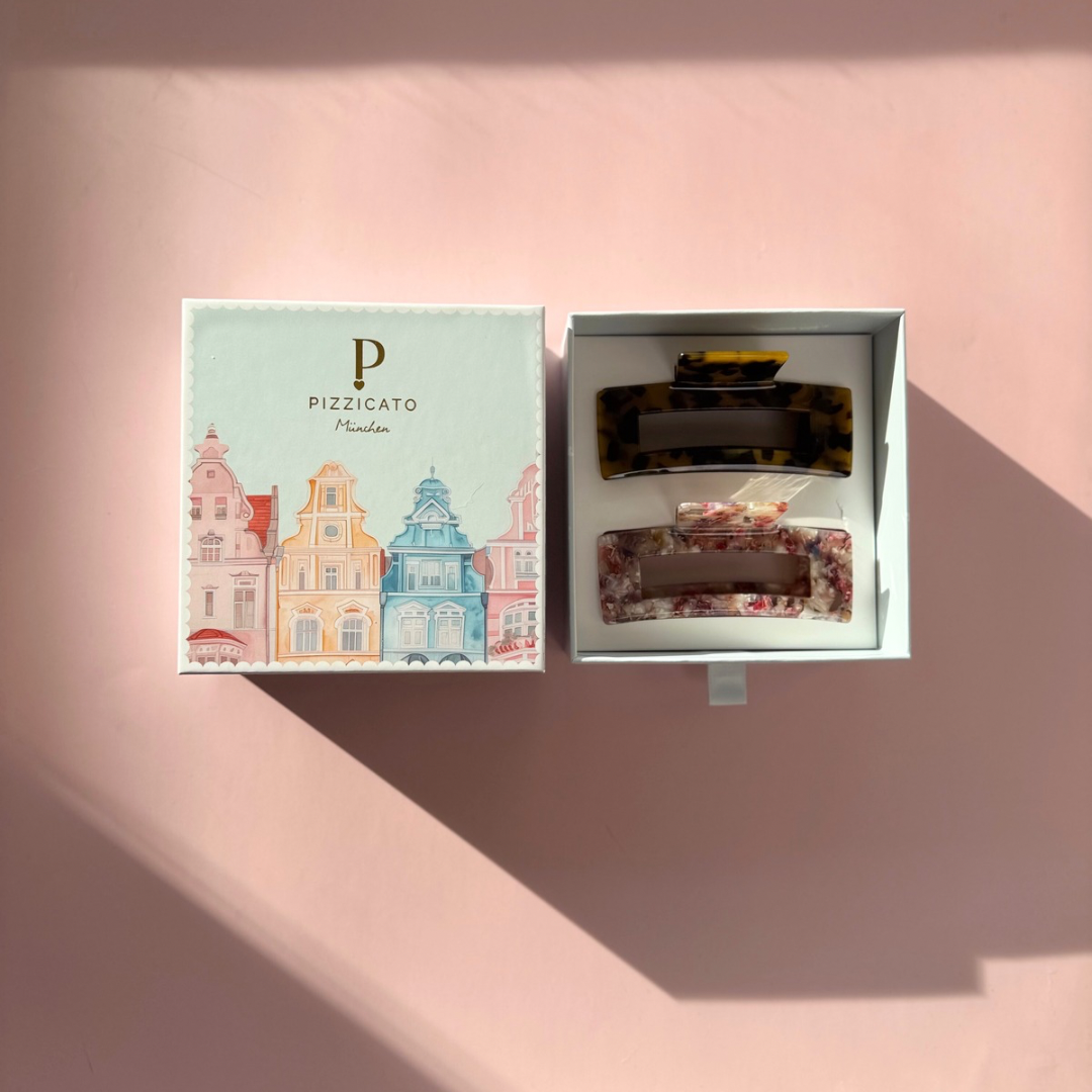 Geschenkbox Minimalist Large, Pearly Leaves & Leo dark