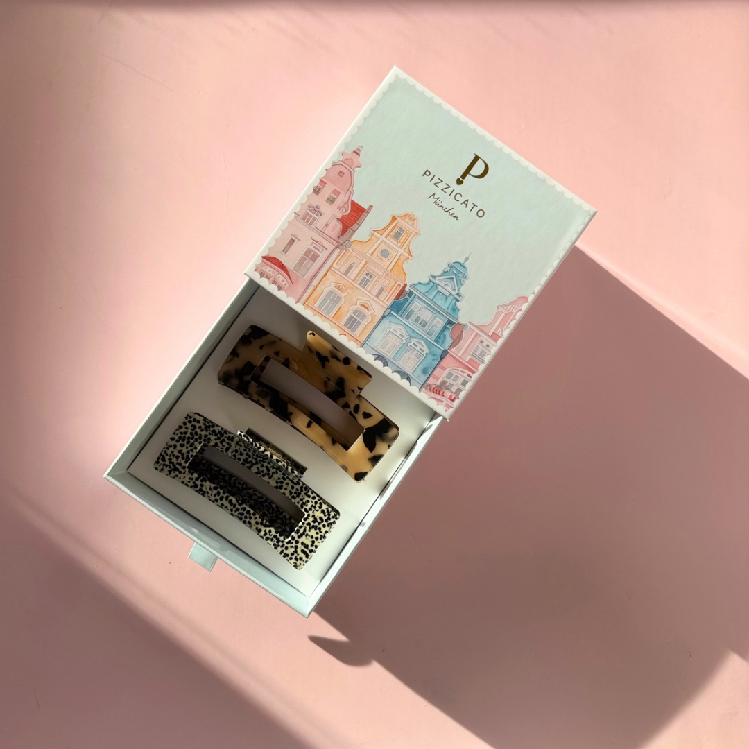 Geschenkbox Minimalist Large, Leo light & Chia black