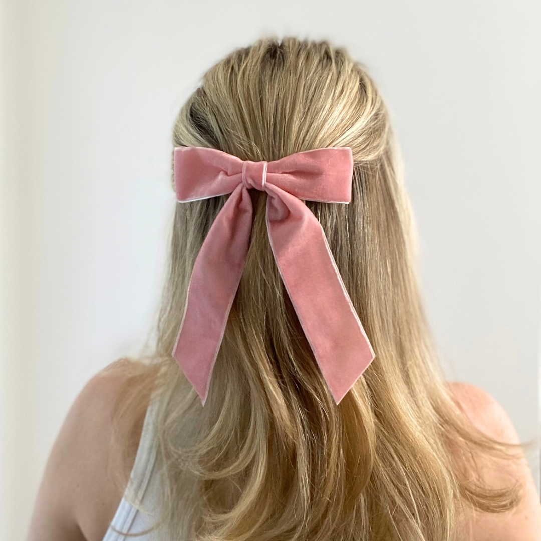 Haarspange mit Samtschleife