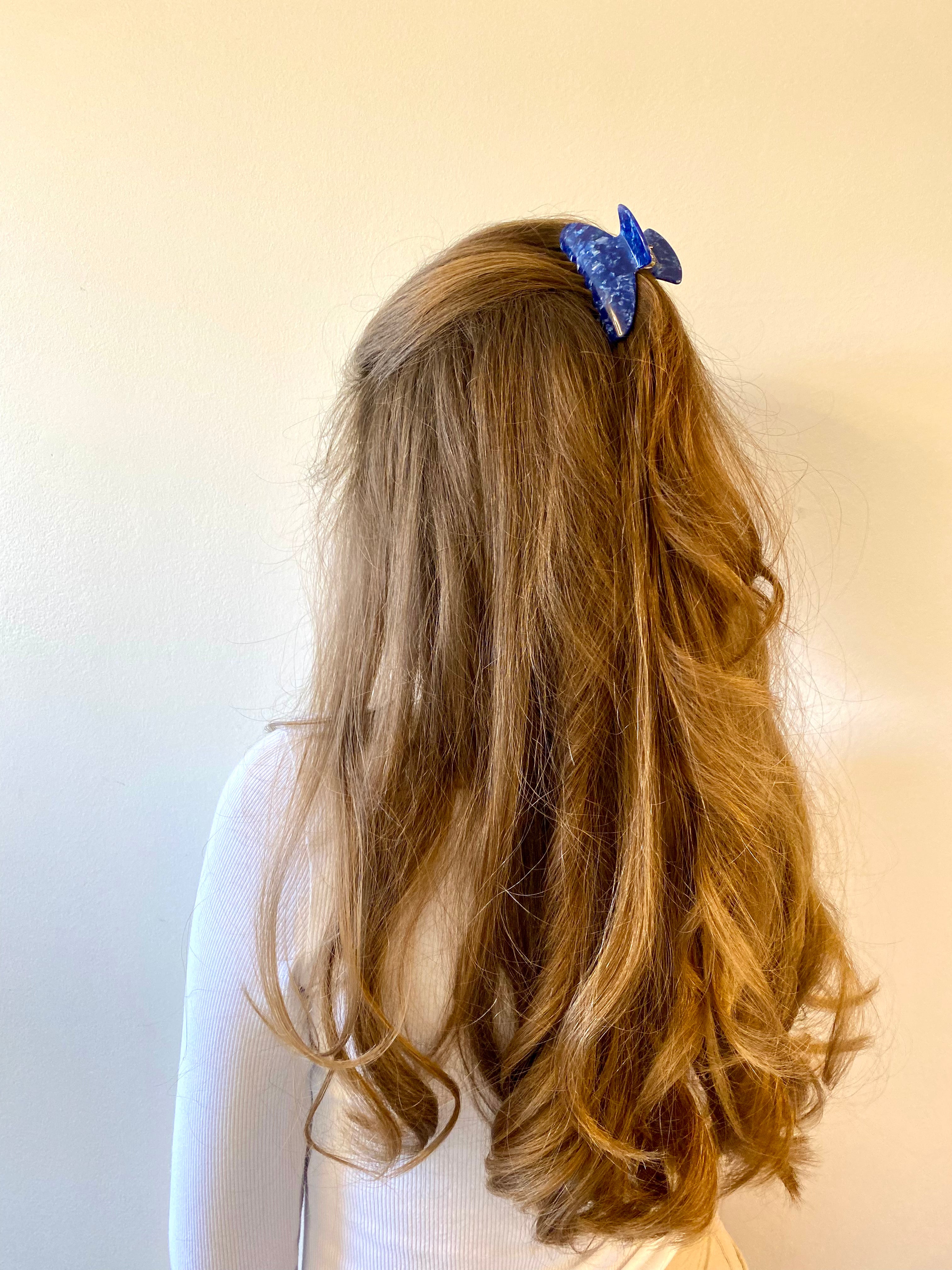 Barrette à cheveux Emma, bleu foncé