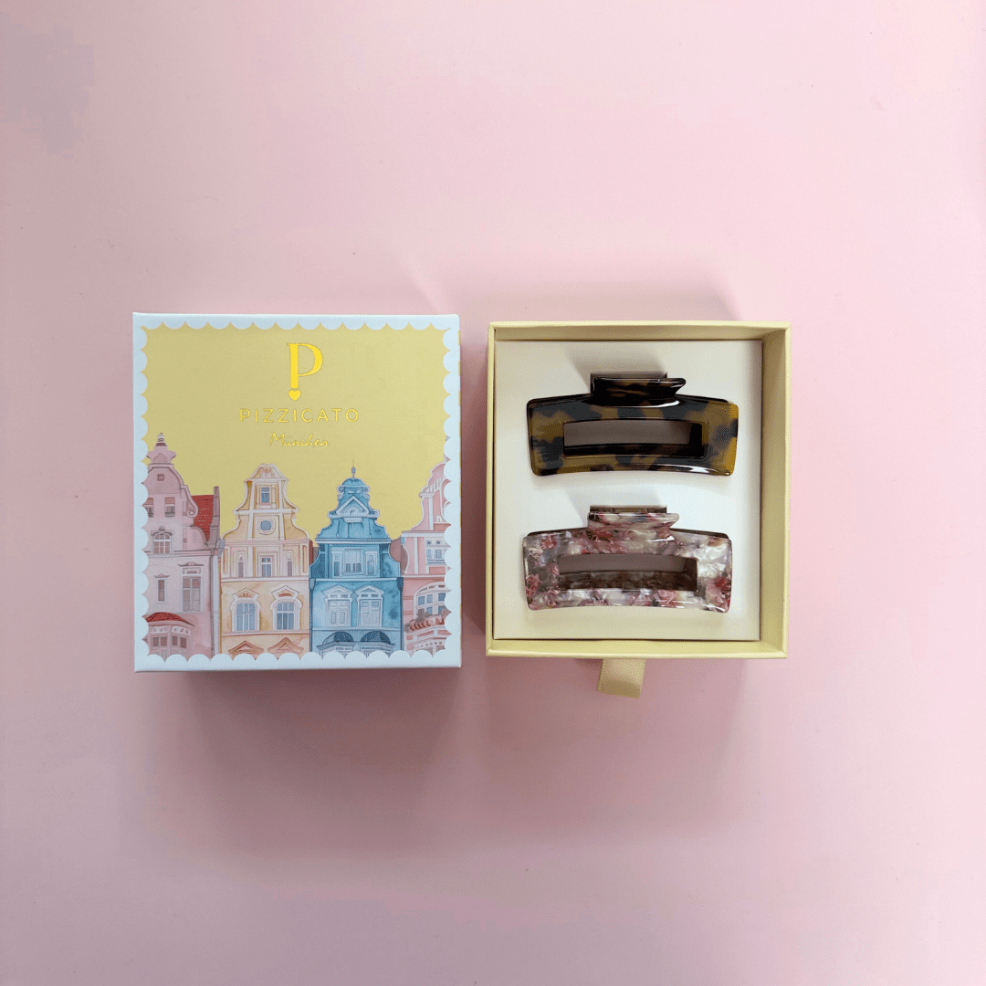 Geschenkbox Minimalist Medium, Pearly Leaves & Leo dark