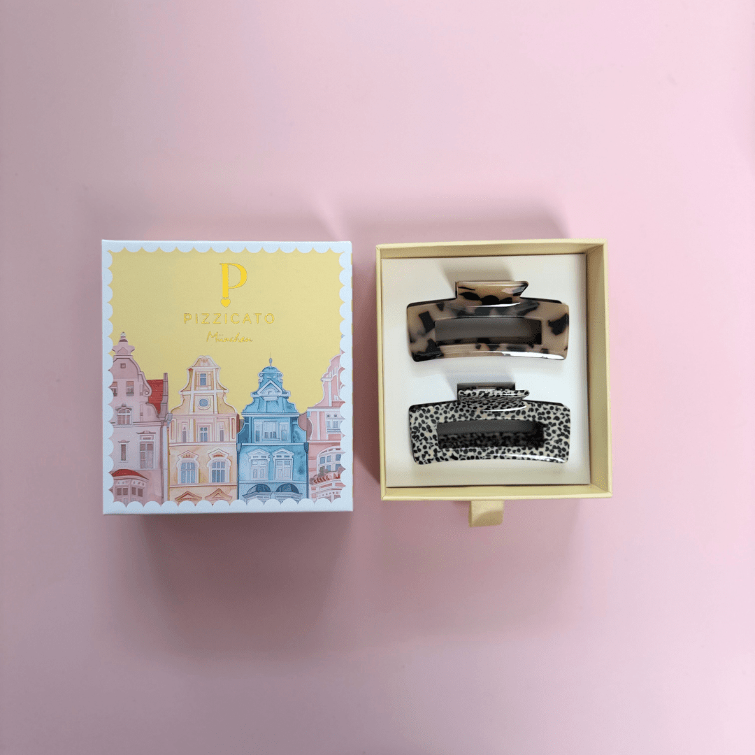 Geschenkbox Minimalist Medium, Leo light & Chia black