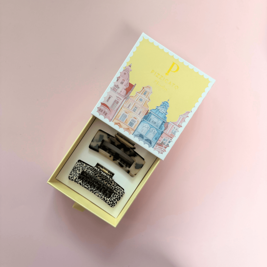 Geschenkbox Minimalist Medium, Leo light & Chia black