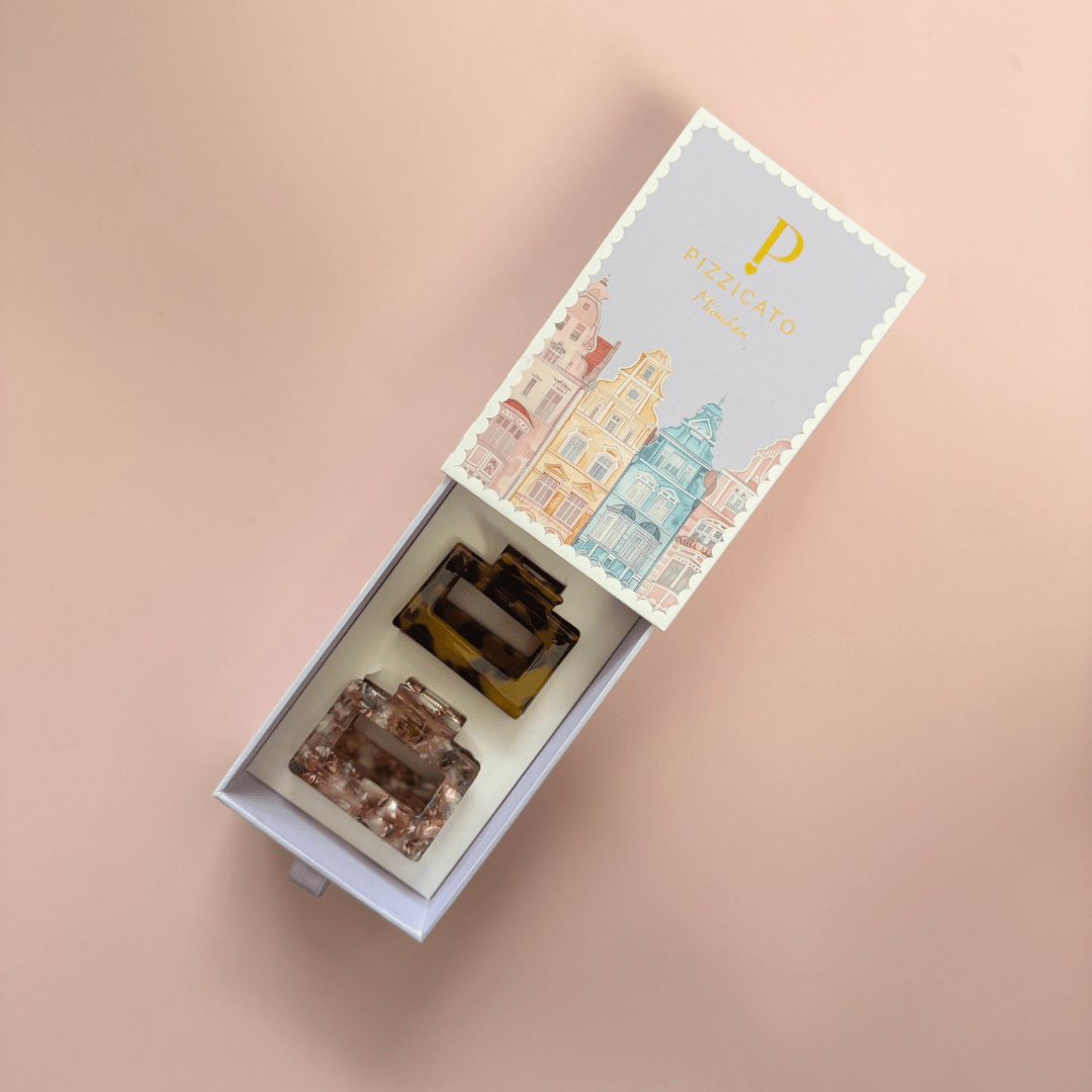 Geschenkbox Minimalist Small, Pearly Leaves & Leo dark