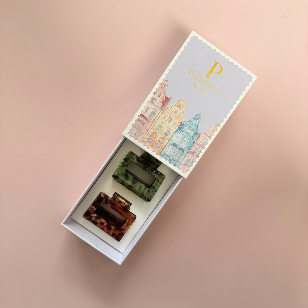 Geschenkbox Minimalist Small, Cognac-Rose & Olive-Leo