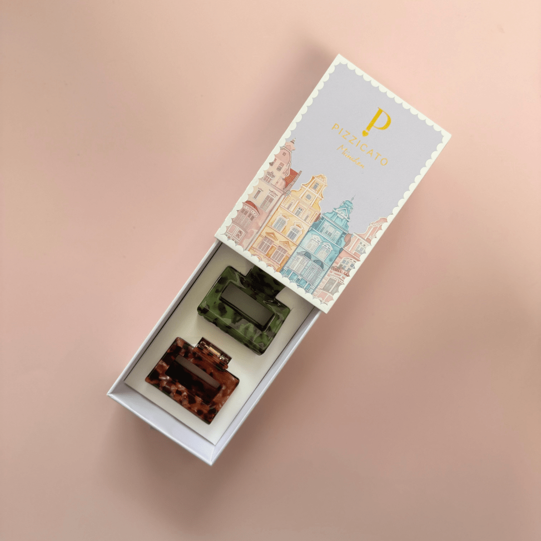 Geschenkbox Minimalist Small, Cognac-Rose & Olive-Leo