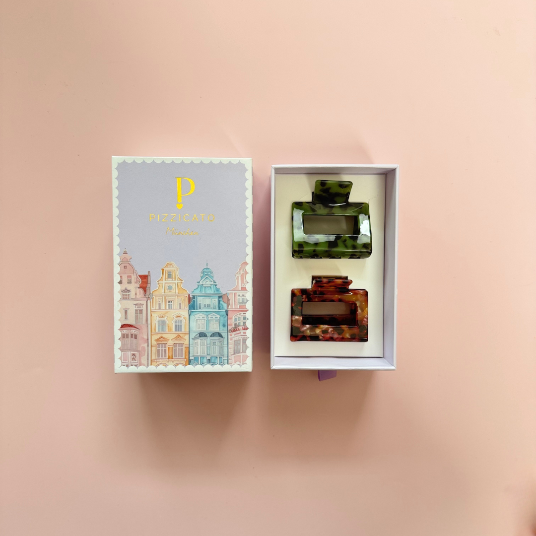 Geschenkbox Minimalist Small, Cognac-Rose & Olive-Leo