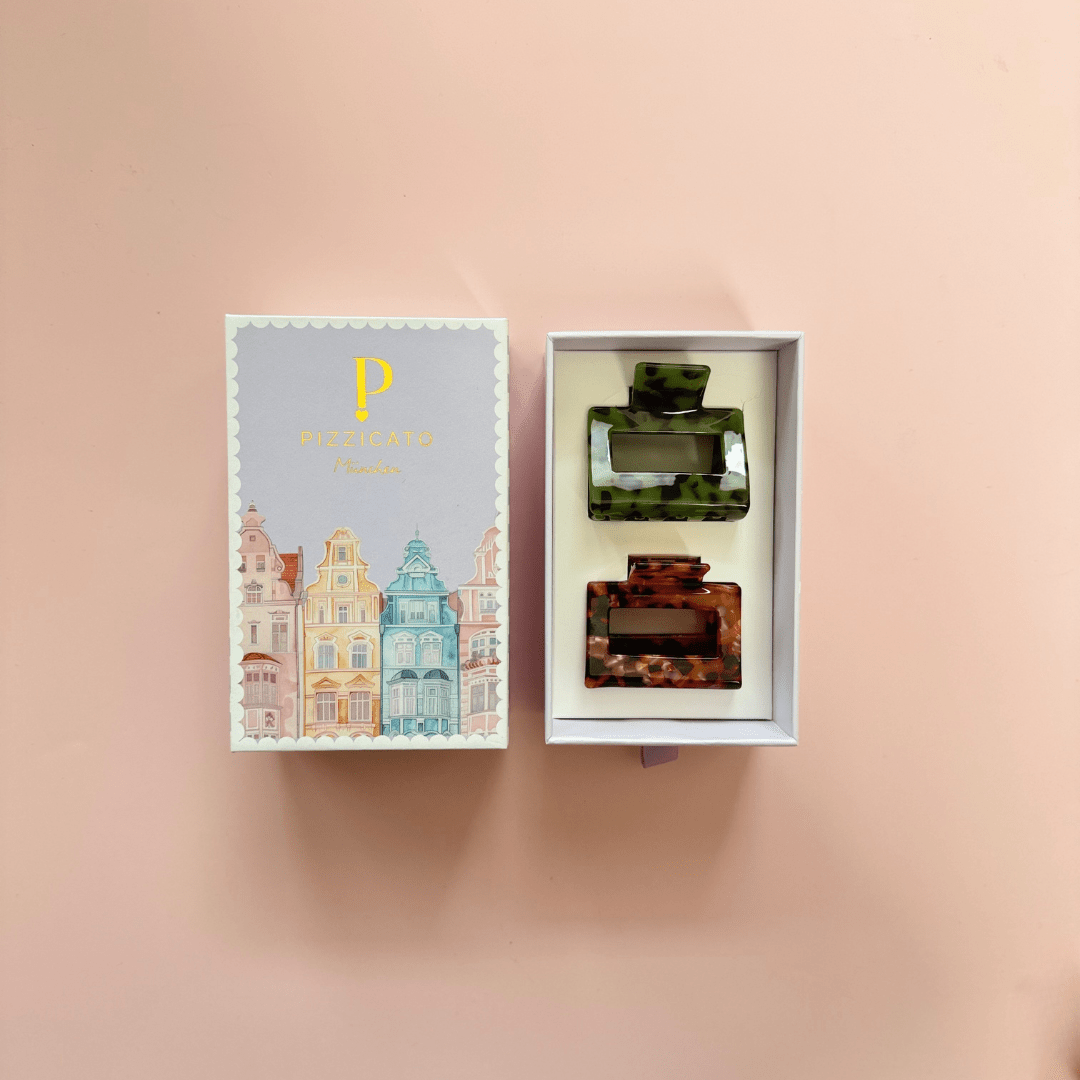 Geschenkbox Minimalist Small, Cognac-Rose & Olive-Leo