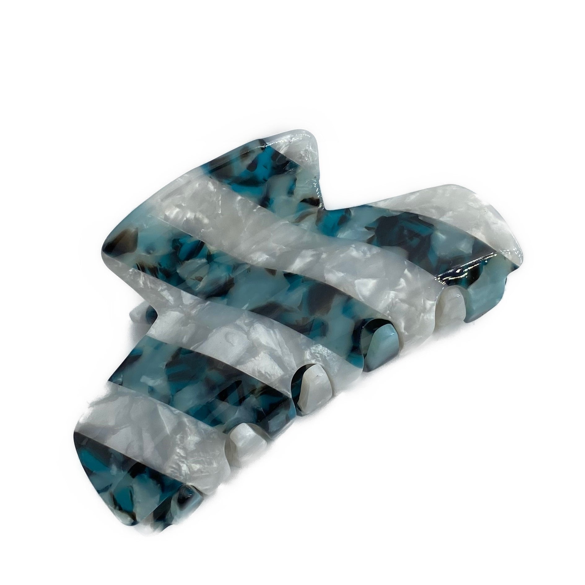 Barrette à cheveux Holly, bleu-rose pailleté