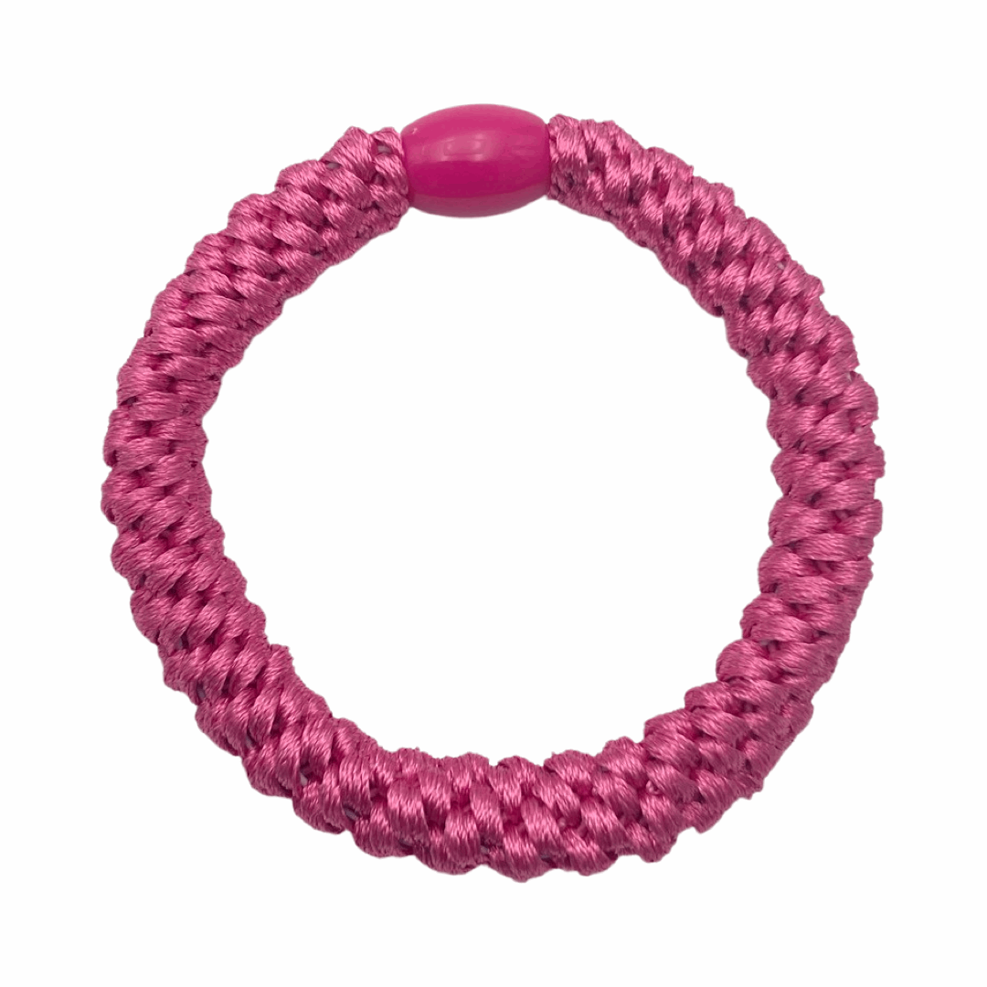 geflochtenes Haargummi in Beere, geflochtenes Armband
