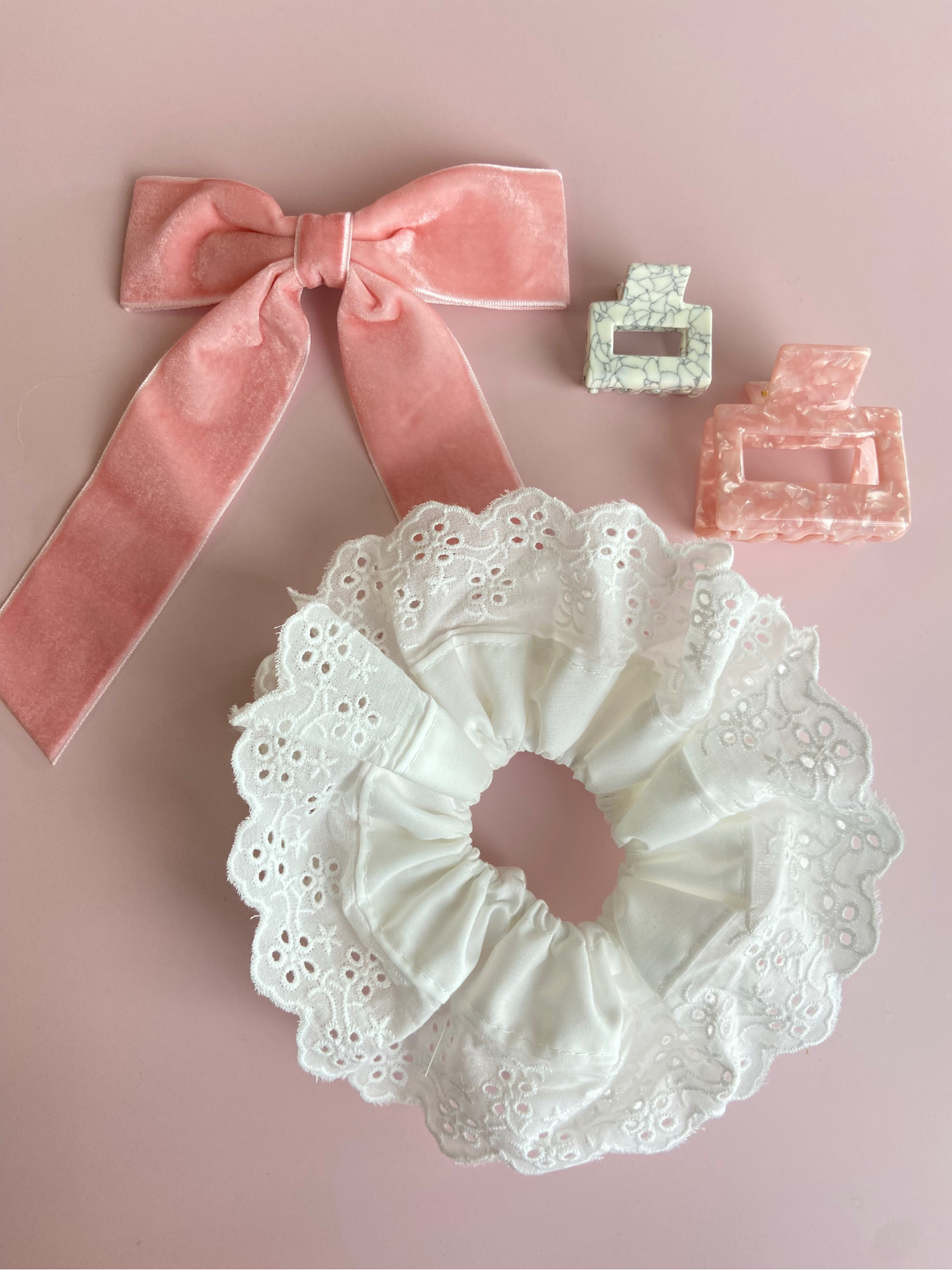 Haarspange mit Samtschleife