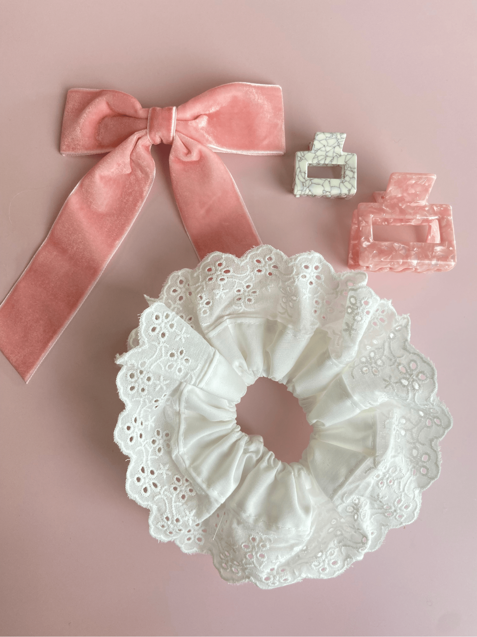 Haarspange mit Samtschleife