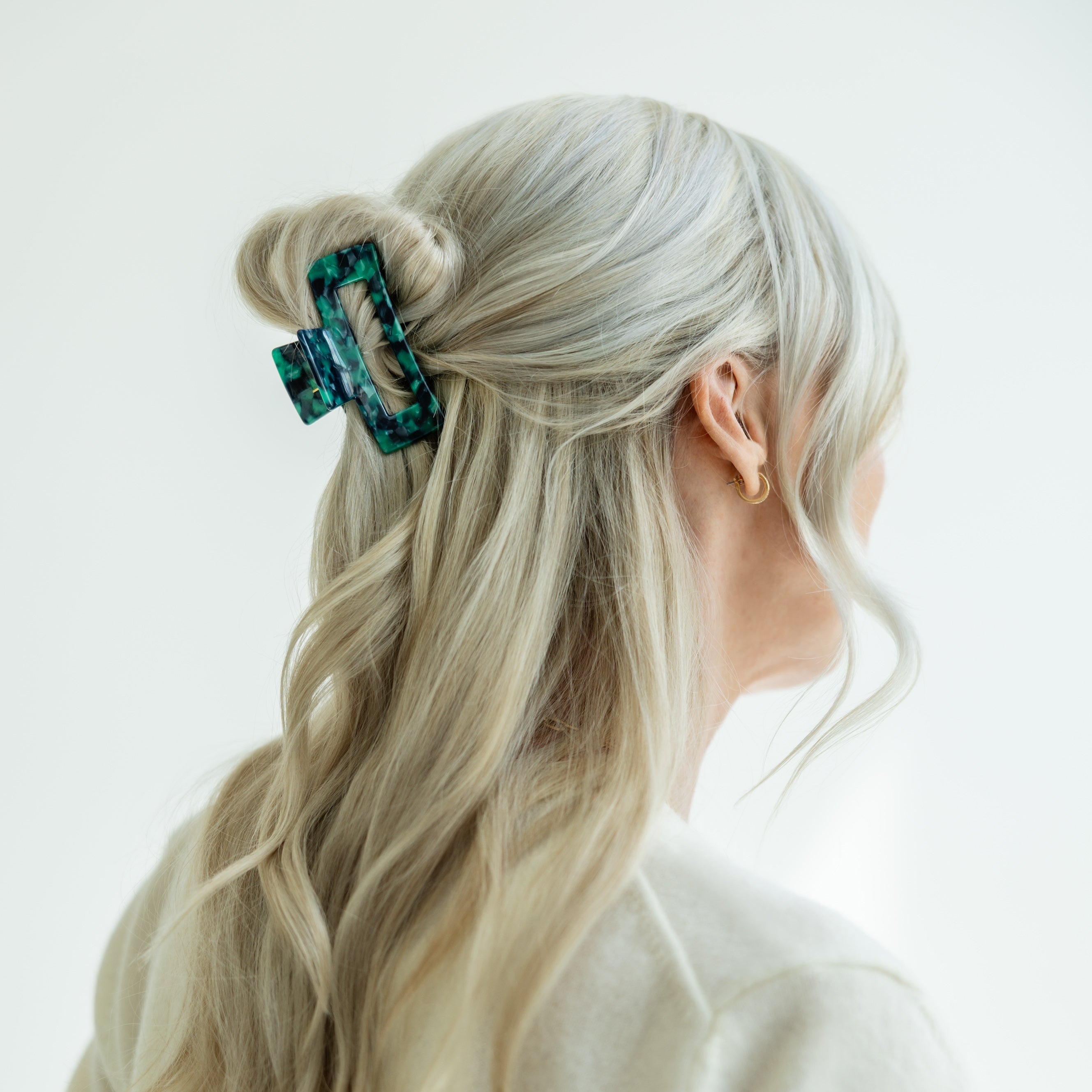 Haarklammer Pizzicato Minimalist Medium Dunkelblau Grün