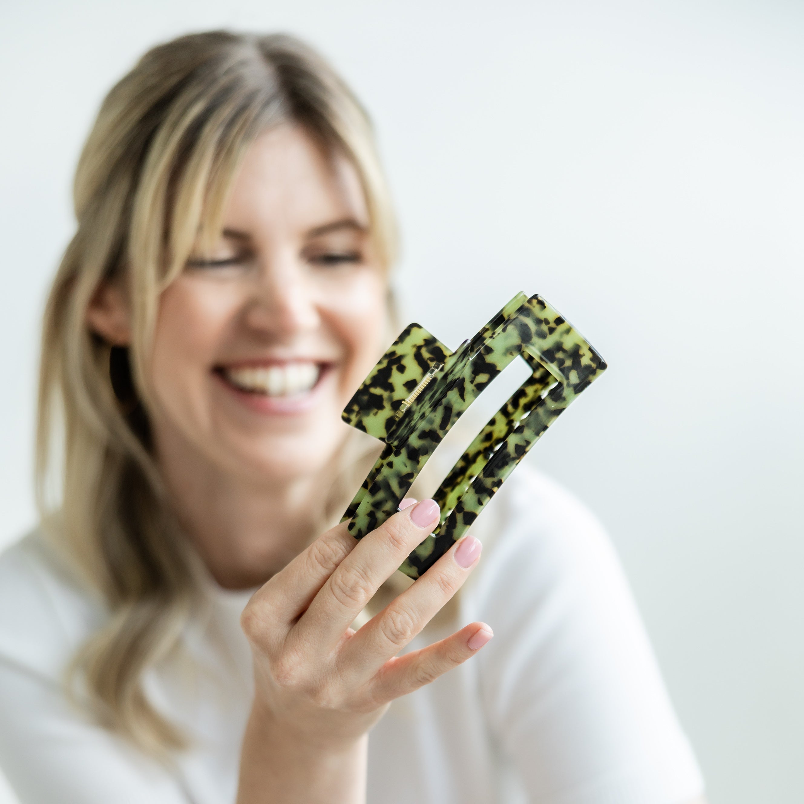 Haarklammer Pizzicato Minimalist Olive Leo Extra Large