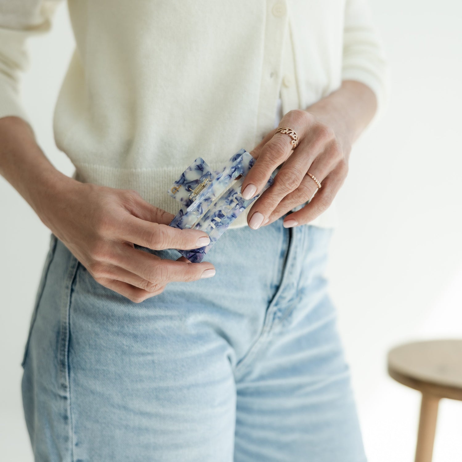 Haarklammer Pizzicato Minimalist Large Sky Hellblau