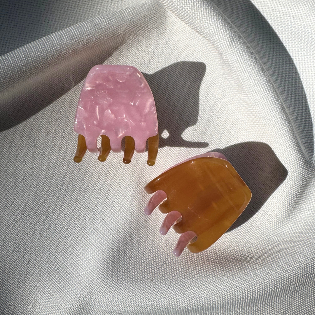 Haarklammer Twiggy Small 2farbig Soft Braun Rose