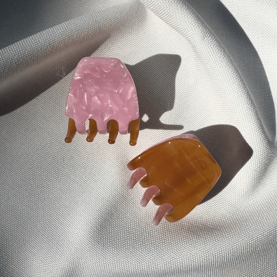 Haarklammer Twiggy Small 2farbig Soft Braun Rose