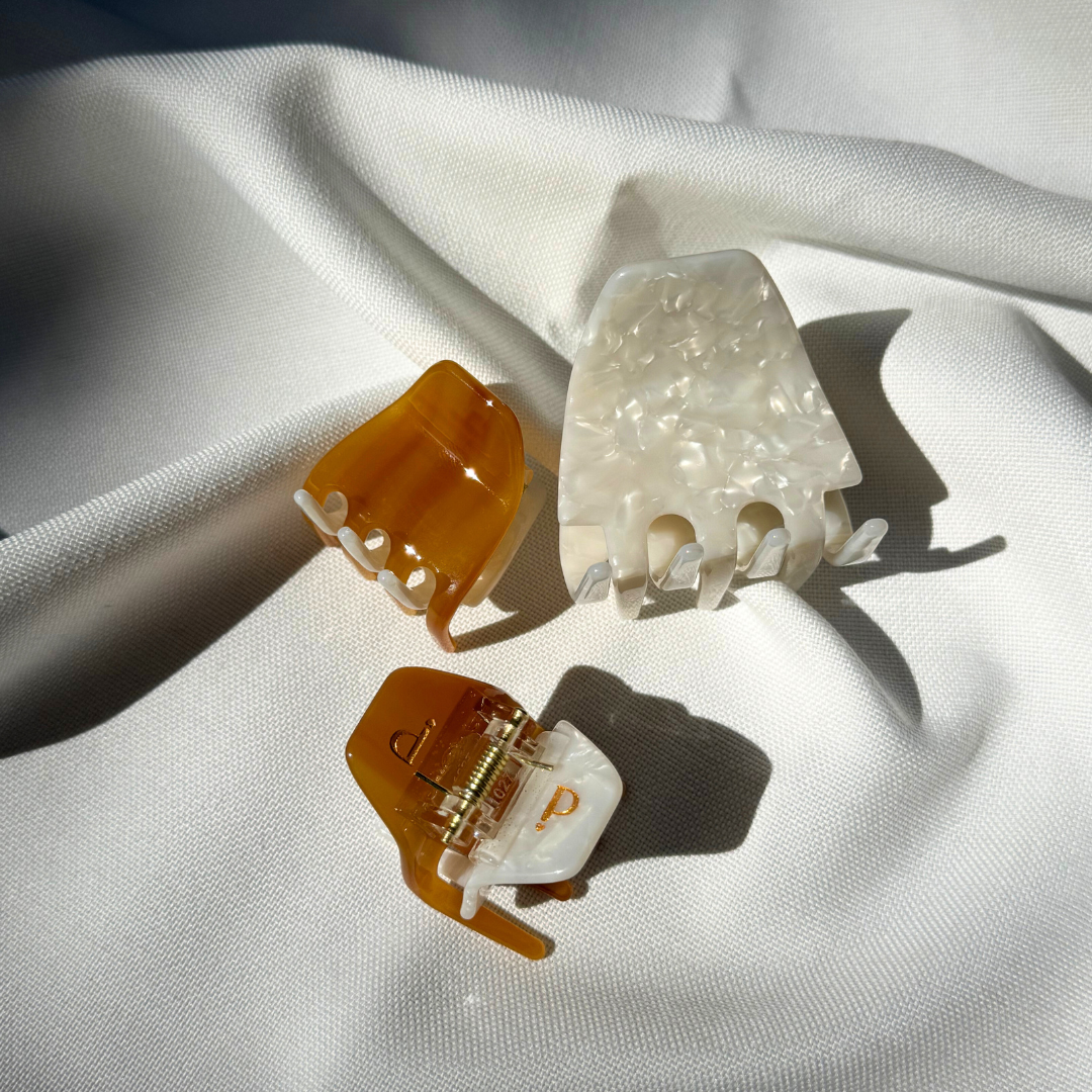 Haarklammer Twiggy Small 2farbig Soft Braun Sugarwhite