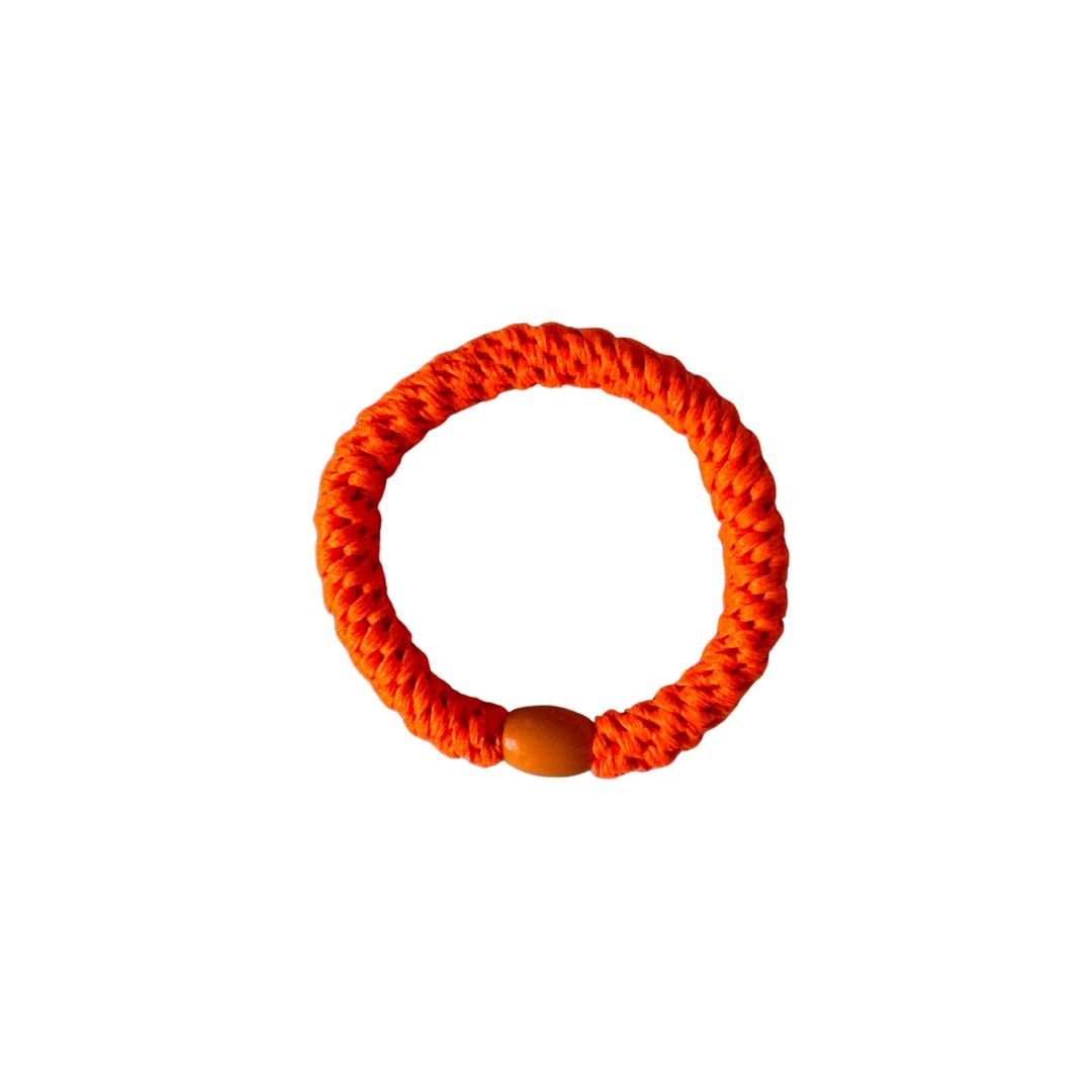 Geflochtenes Haargummi in Neonorange