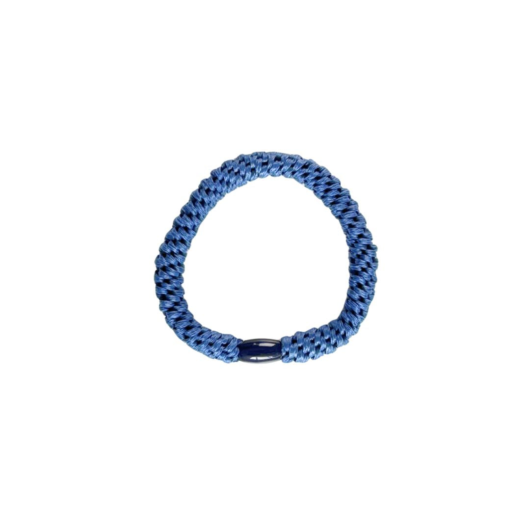 Geflochtenes Haargummi Blau
