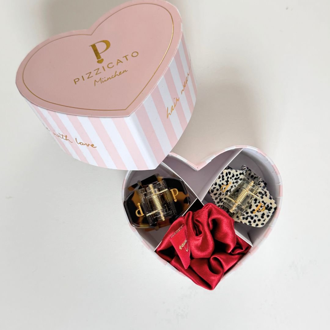 Herzbox mit Haaraccessoires als Geschenkidee - Pizzicato Premium Accesoires
