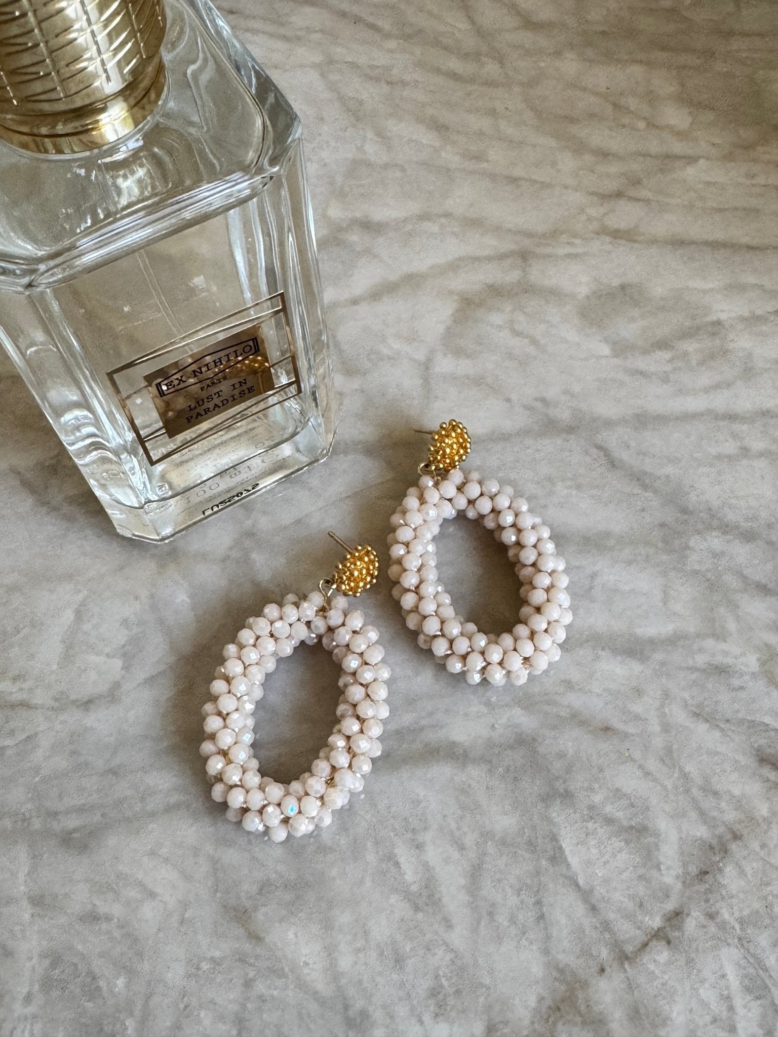 Pizzicato - Ohrring - Ohrring Bloom, oval, in Vanilla White -