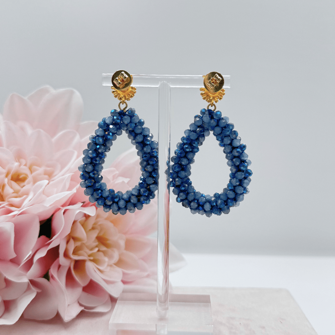 Pizzicato - Statement-Ohrringe - Bloom Statement-Ohrringe Seablue -