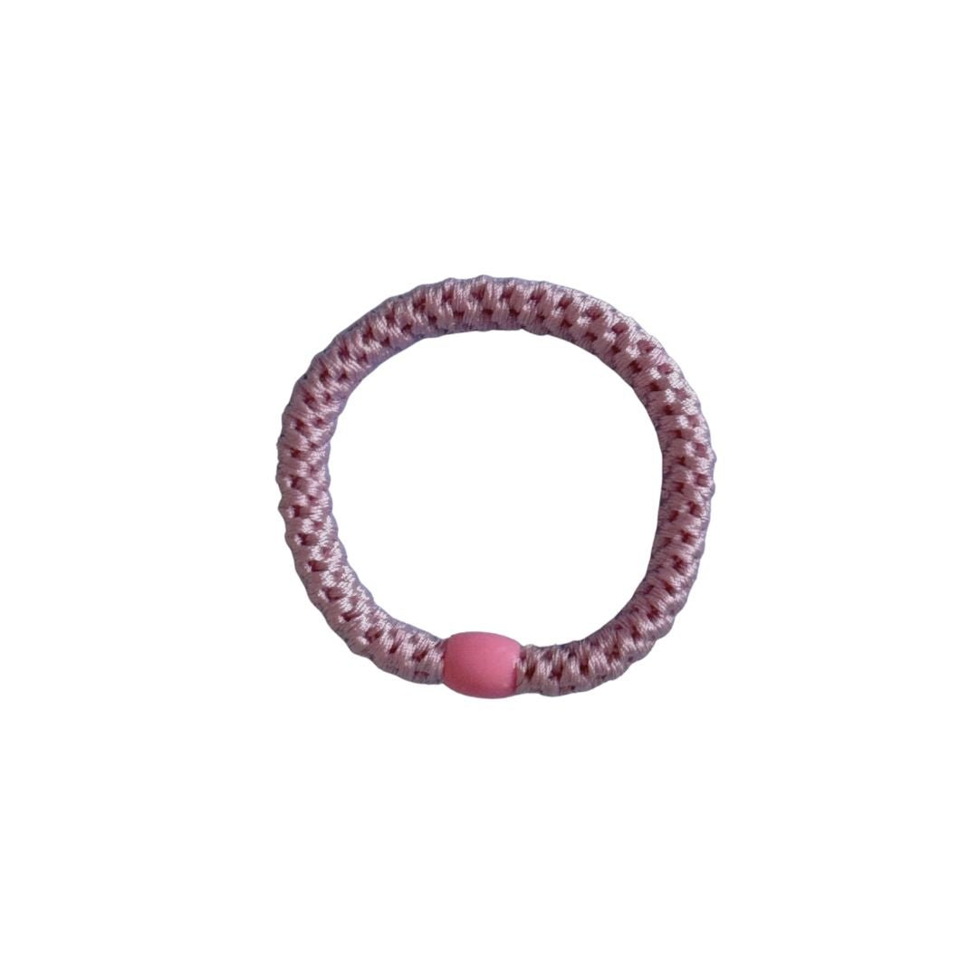 Geflochtenes Haargummi im 3er Set in Weinrot / Hellrosa dusty / Rosa Silber glitzernd