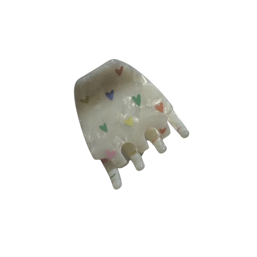 Haarklammer Twiggy Small Hearts in Sugarwhite