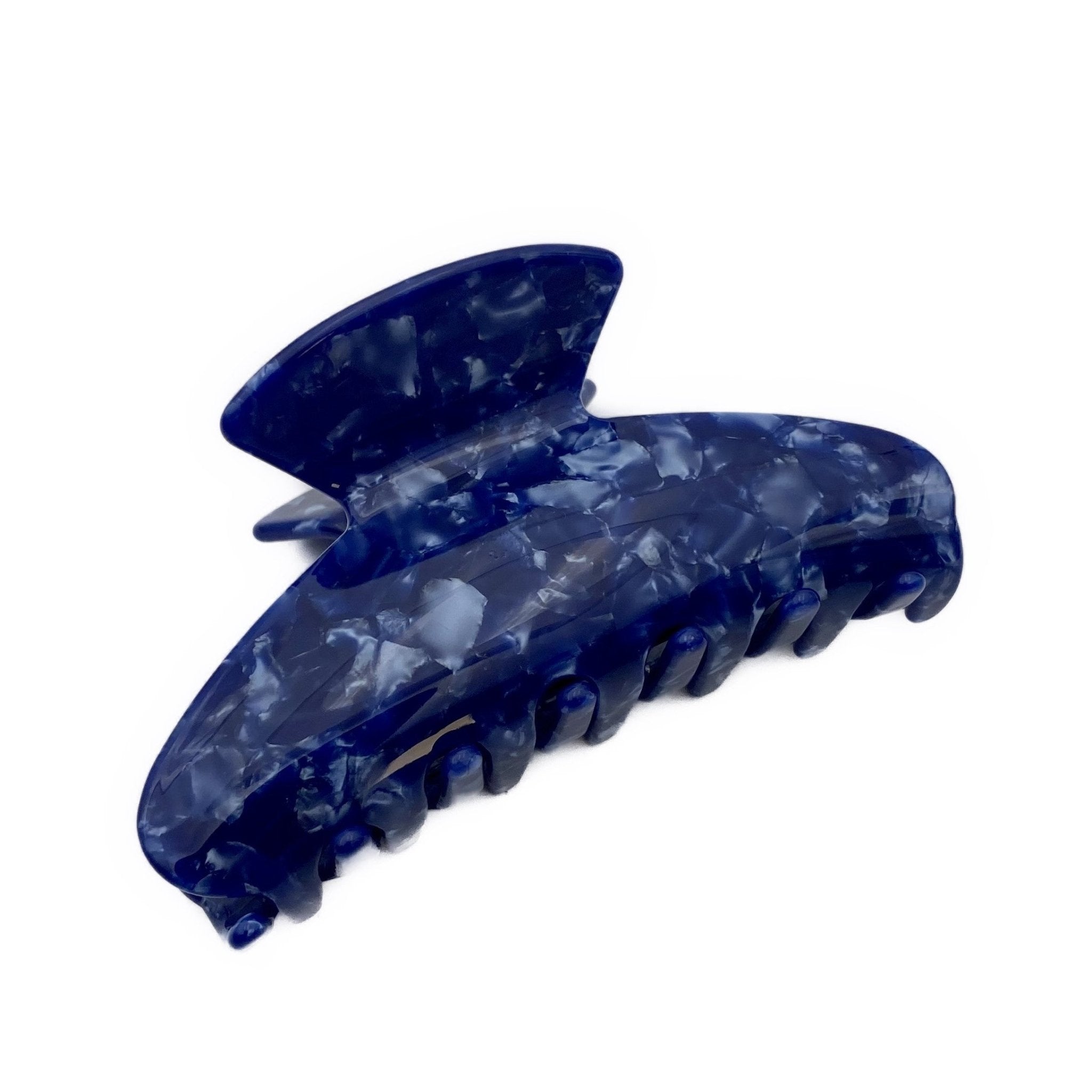 Elegante große Haarklammer in Dunkelblau