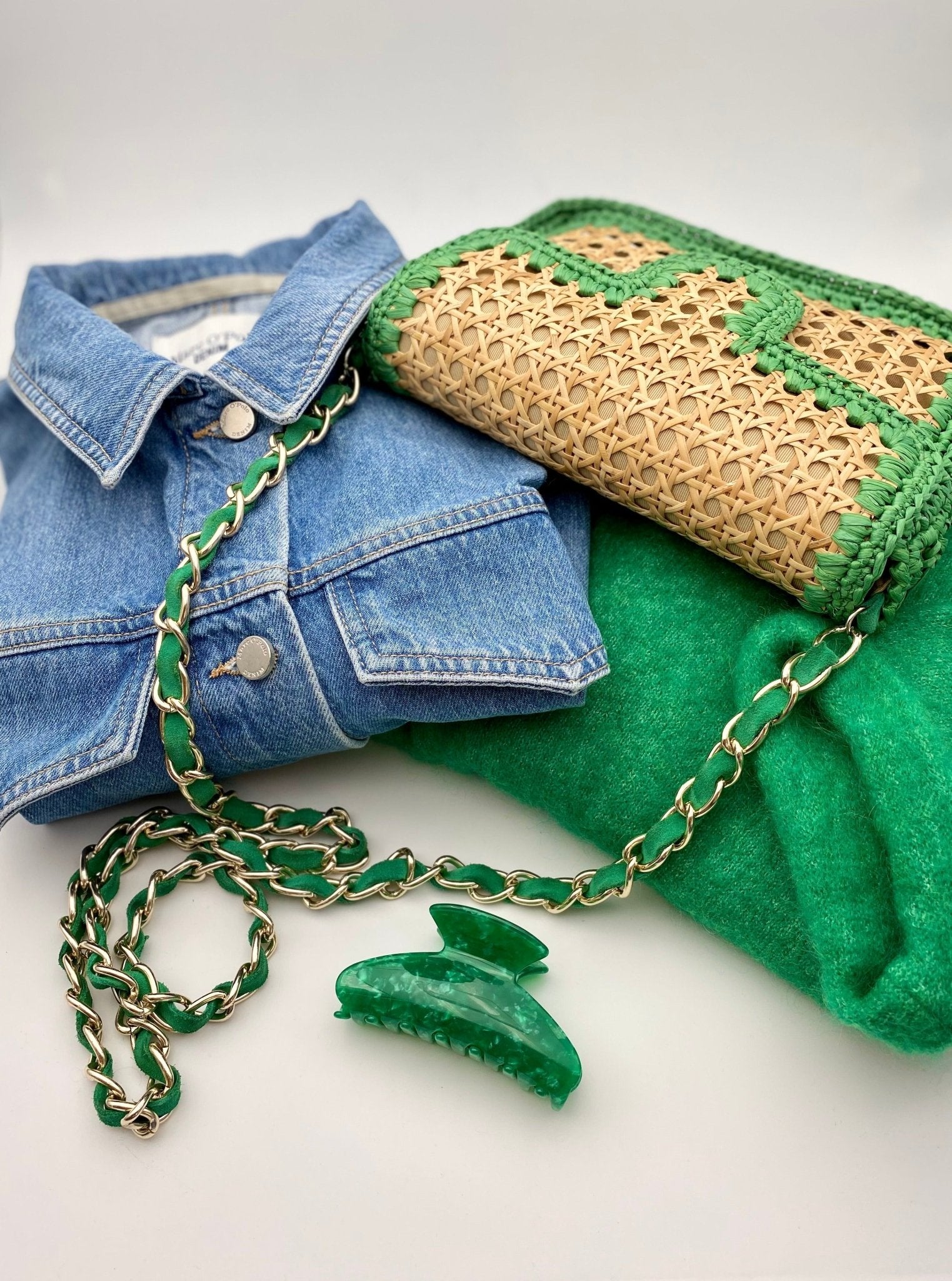 Haarklammer Emma, Poppy Green