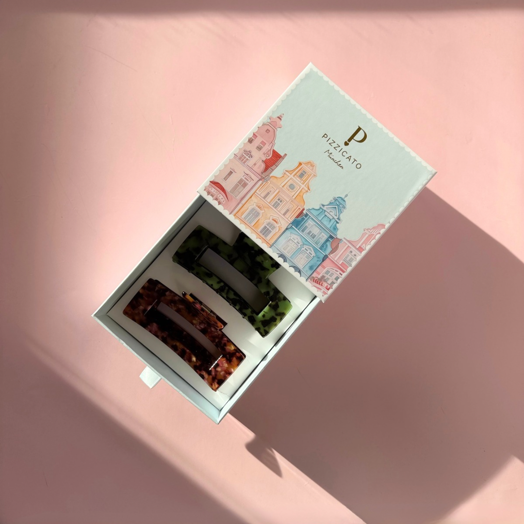 Geschenkbox Minimalist Large, Cognac-Rose & Olive Leo