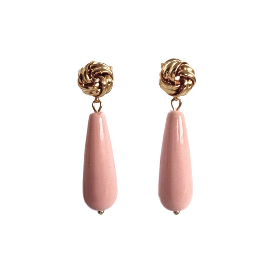 Knotted – Statement Ohrringe in Blush Pearl