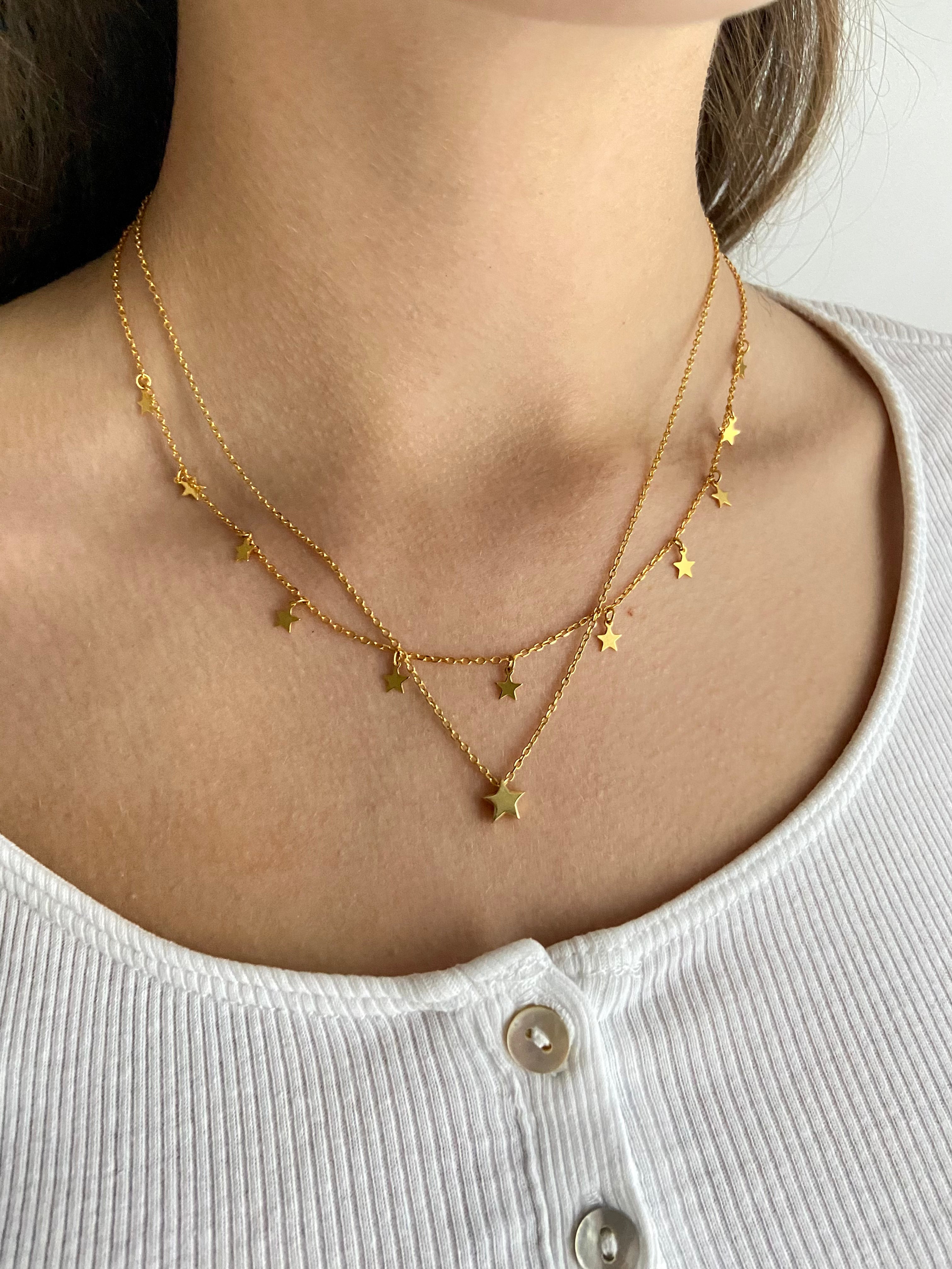 Collier étoiles à paillettes