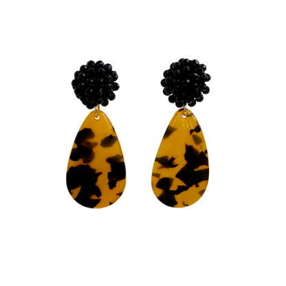 Beaded Leo Noir Statement Ohrringe von Pizzicato
