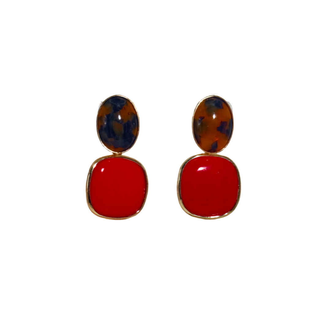 Bella Leo Red Statement Ohrringe von Pizzicato
