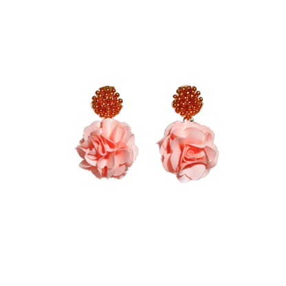 Bloomy Rosa Statement Ohrringe von Pizzicato