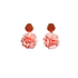 Bloomy Rosa Statement Ohrringe von Pizzicato