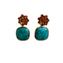 Dahlia Turquoise Statement Ohrringe von Pizzicato
