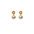 Eternity Champagne Pearl Ohrringe mit großer Baumwollperle von Pizzicato
