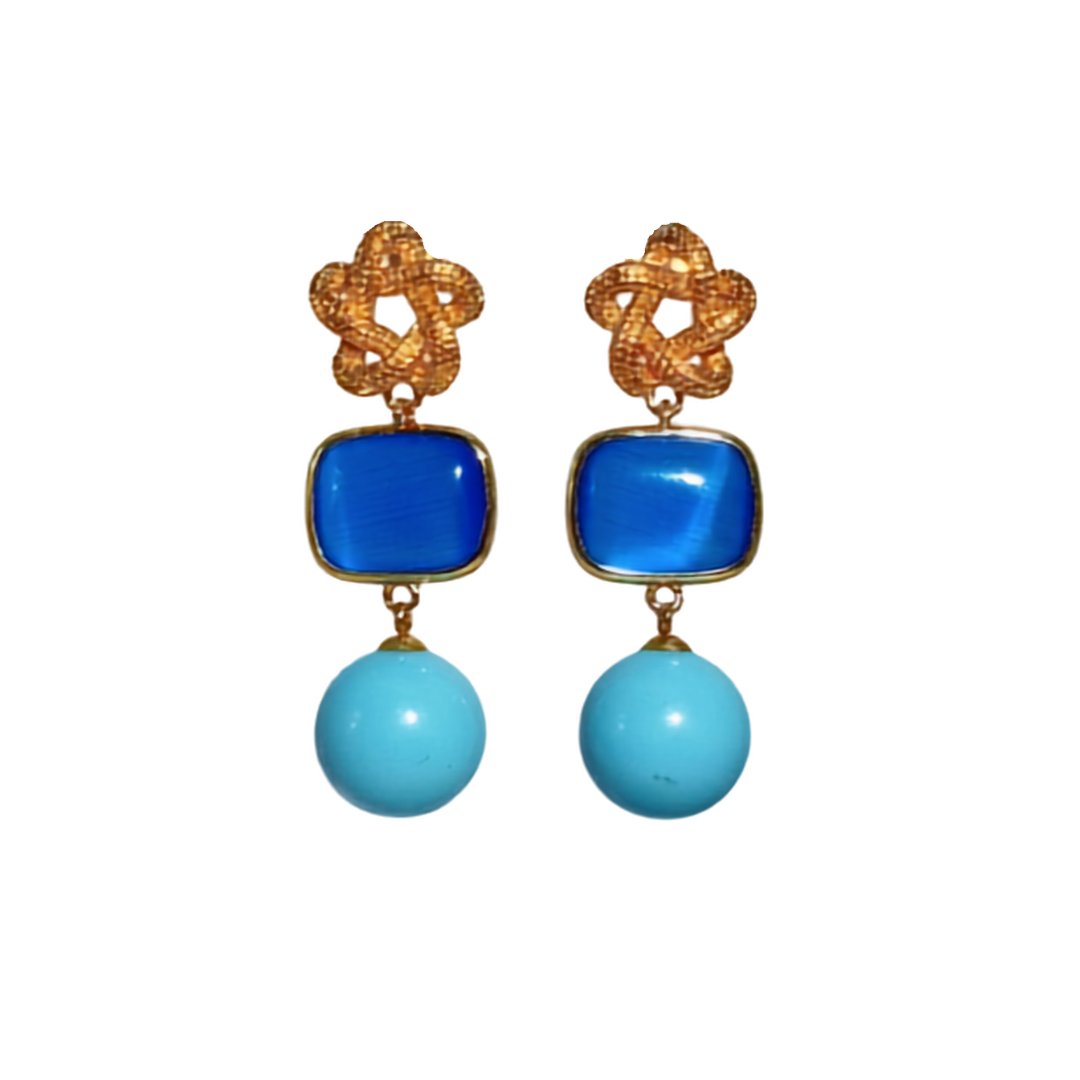 Eternity Turquoise Blue Statement Ohrringe von Pizzicato
