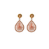 Knotted Boho Blush Statement Ohrringe in Rosa und Gold von Pizzicato