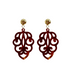 Knotted Leaf Cognac Statement Ohrringe von Pizzicato
