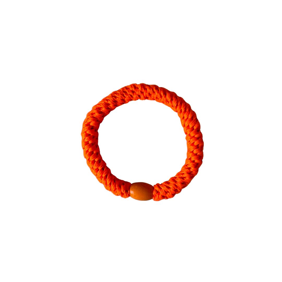 Geflochtenes Haargummi in Neonorange