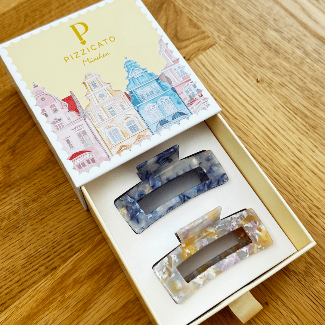 Pizzicato - Geschenkbox - Geschenkbox Minimalist Medium – Sky &amp; Lilac Honey - 