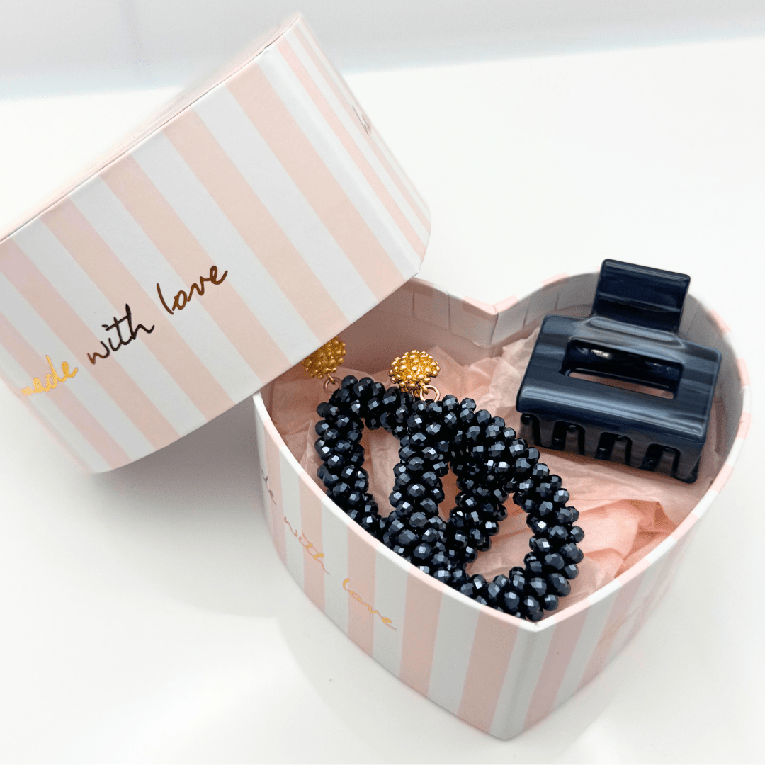 Pizzicato - Geschenkset - Herzgeschenkbox Bloom Midnight Blue &amp; Mini Minimalist - GB_Her_Blo_Mid