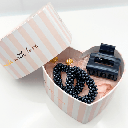 Pizzicato - Geschenkset - Herzgeschenkbox Bloom Midnight Blue &amp; Mini Minimalist - GB_Her_Blo_Mid