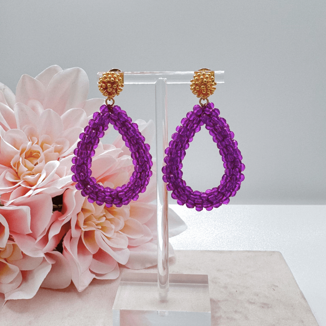 Pizzicato Statement Ohrring Bloom in Fuchsia
